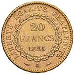 FRANCIA - VENTI FRANCHI 1895 A KM. 825  AU  ... 