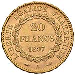 FRANCIA - VENTI FRANCHI 1897 A KM. 825  AU  ... 