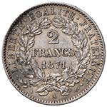 FRANCIA - DUE FRANCHI 1871 A KM. 817.1  AG  ... 