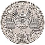 GERMANIA - REPUBBLICA  CINQUE MARCHI 1955 ... 