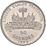 HAITI - CINQUANTA GOURDES 1973 KM. 105  AG  ... 