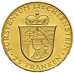 LIECHTENSTEIN - VENTICINQUE FRANCHI 1956 KM. ... 