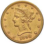 USA - DIECI DOLLARI 1898 ... 