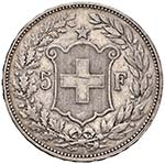 SVIZZERA - CINQUE FRANCHI 1892 HMZ 2 – ... 