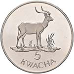 ZAMBIA - CINQUE KWACHA 1979 KM. 18 A  AG  ... 