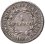 LUCCA - FRANCO 1806 MIR. 245/2  AG  GR. 4,97 ... 