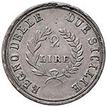 NAPOLI - DUE LIRE 1813 MIR. 442/1  AG  GR. ... 
