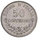 CINQUANTA CENTESIMI 1863 MILANO PAG. 527  AG ... 