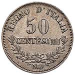 CINQUANTA CENTESIMI 1867 NAPOLI PAG. 532  AG ... 