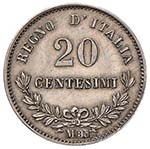 VENTI CENTESIMI 1863 MILANO PAG. 535  AG  ... 