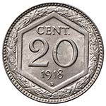 VENTI CENTESIMI 1918 PAG. 850  NI  GR. 3,90