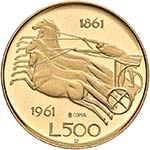 500 LIRE 1961  AU  GR. 18,05