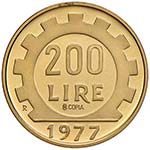 200 LIRE 1977 AU  GR. 11,17