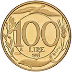 100 LIRE 1993   AU  GR. 9,10