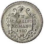 ROMA - PIO VI (1775 – 1799) CARLINO 1780 ... 
