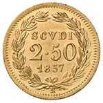 ROMA - PIO IX - 2,5 SCUDI 1857 A. XII PAG. ... 