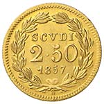 ROMA - PIO IX - 2,5 SCUDI 1857 A. XII PAG. ... 