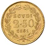 ROMA - PIO IX - 2,5 SCUDI 1861 A. XV PAG. ... 