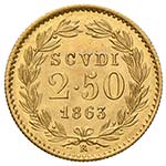 ROMA - PIO IX - 2,5 SCUDI 1863 A. XVII PAG. ... 