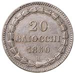 ROMA - PIO IX - VENTI BAIOCCHI 1850 A. IV ... 