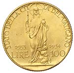 ROMA - PIO XI - CENTO LIRE 1933/34 PAG. 616 ... 
