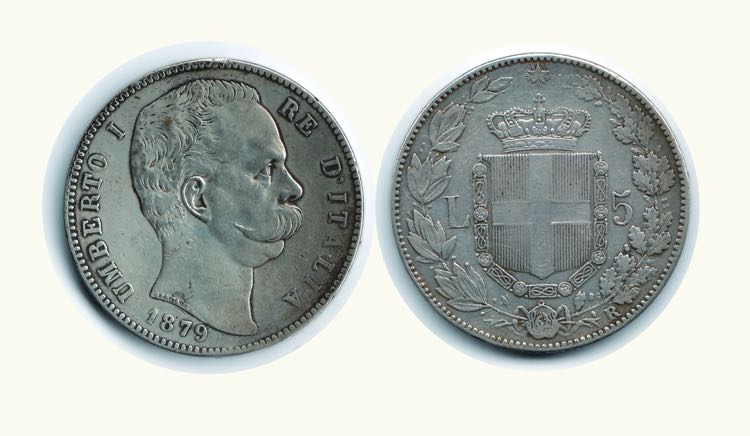 UMBERTO I (1878-1900) - 5 Lire ... 