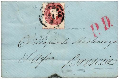 1863 -  10 soldi bruno mattone, ... 