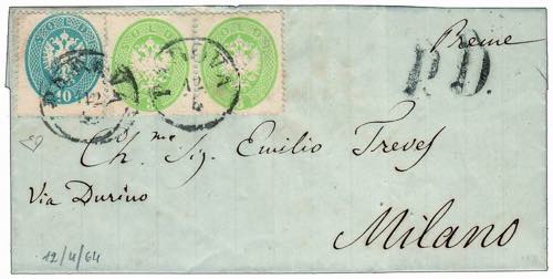 1864 -  3 soldi verde in coppia ... 