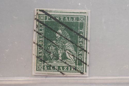 1851 -  4 cr. verde su grigio (6) ... 