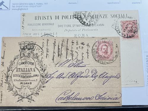 1896 -  2 cartoline commerciali ... 
