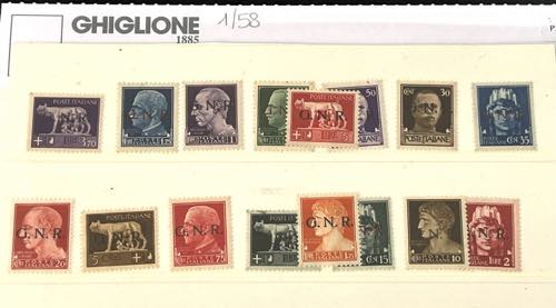 1944 -  GNR Verona, 20 valori cpl. ... 