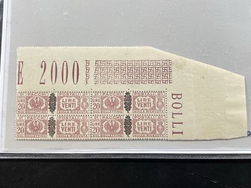 1945 -  Pacchi postali. 20 lire ... 