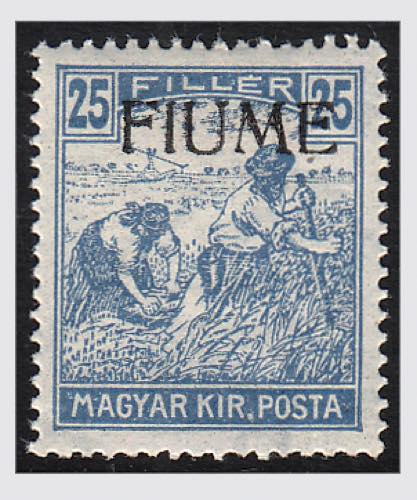 1918 -  FIUME, Mietitore, 25 f. ... 