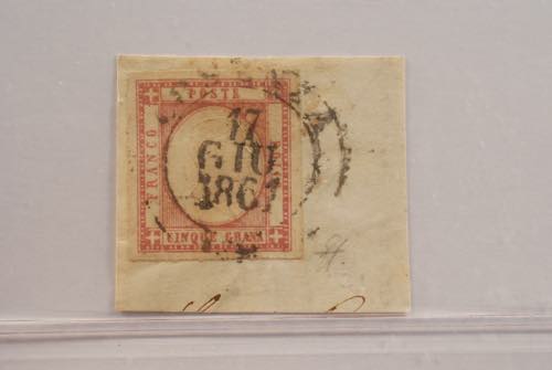 1861 -  5 gr.lilla (21c) su ... 