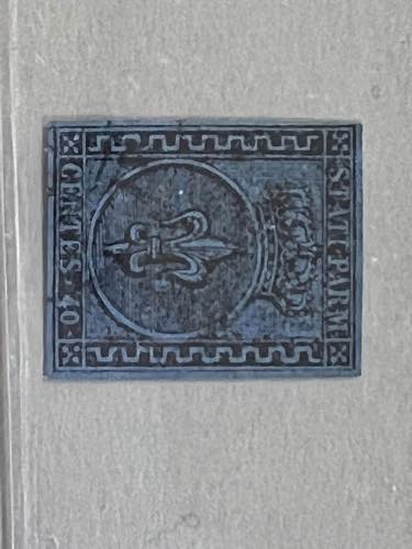 1852 -  40 c. azzurro con greca ... 