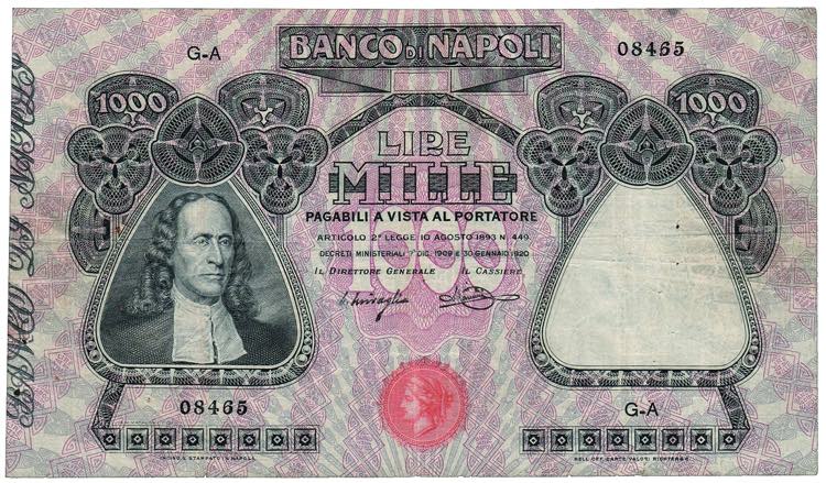 BANCO DI NAPOLI - 1.000 Lire - ... 