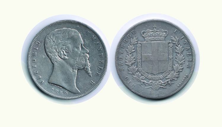 VITTORIO EMANUELE II - 5 Lire 1859 ... 