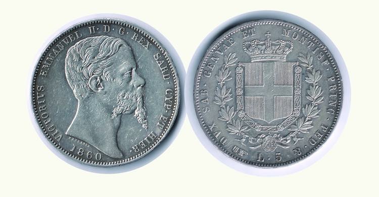 VITTORIO EMANUELE II - 5 Lire 1860 ... 