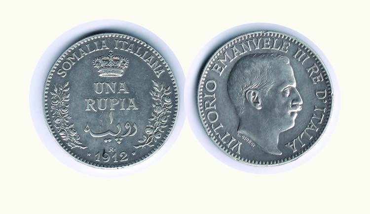 VITTORIO EMANUELE III - Rupia 1912 ... 