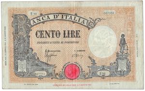 REGNO D’ITALIA - 100 Lire giallo - Decr. ... 