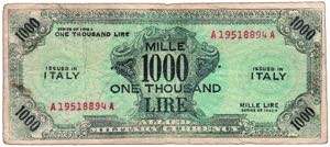 AM LIRE - 1.000 Lire bilingue - Serie OF ... 