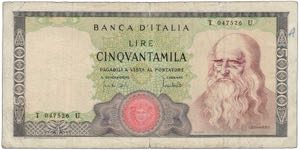 REPUBBLICA ITALIANA - 50.000 Lire Leonardo - ... 