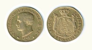 MILANO - Napoleone I (1805-1814) - 40 Lire ... 
