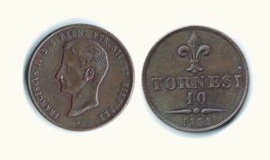 NAPOLI - Francesco II - 10 Tornesi 1859.  Ae ... 