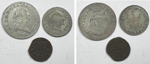 CARLO EMANUELE III - Lotto di 3 monete: 7,6 ... 