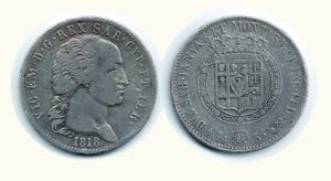 VITTORIO EMANUELE I (1802-1821) - 5 Lire ... 