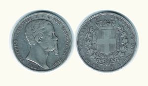 VITTORIO EMANUELE II (1849-1861) - 5 Lire ... 