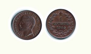 VITTORIO EMANUELE III - 1 Cent. 1905.  Ae - ... 