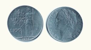 REPUBBLICA Italiana: 100 Lire 1957.  Ac - ... 
