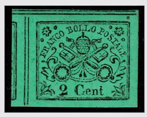 1867 -  2 c. verde giallo (13), molto ... 